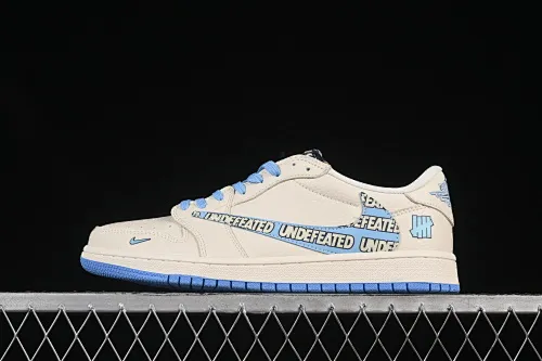 All categories Air Jordan Jordan series basketball shoes Air Jordan 1 Low High-end customized low-top sneakers Travis Scott x Fragment Design x Air Jordan 1 Low OG SP AJ1 UN joint name beige blue English hook low-top cultural casual sneakers LD2025-013